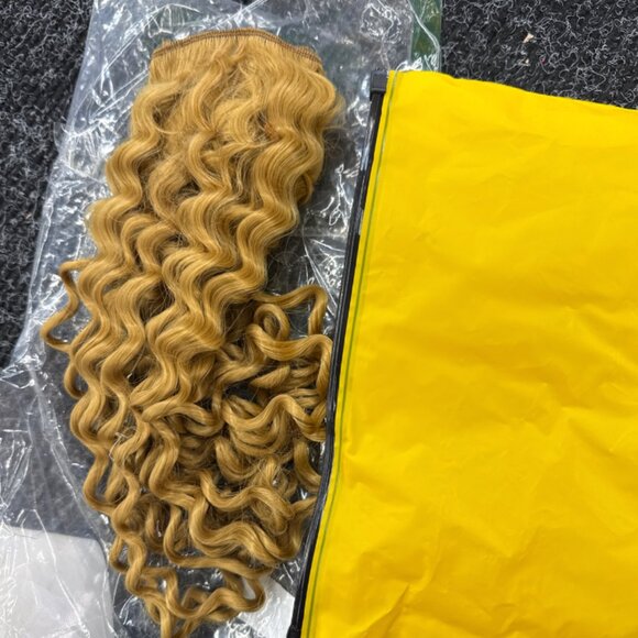 Blonde Deep Wave Clip in Hair Extensions - 20 Inch Real Remy Human Hair,120g 7pc